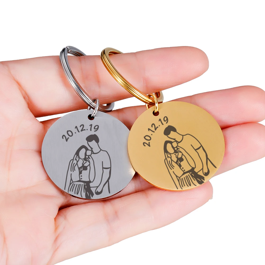 

Special Custom Keychain for Lovers Anniversary Date Custom Keychain Popular Accessories Surprise Gift Send Boyfriend 2022