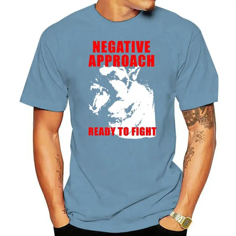 

Negative Approach V1 Ready To Fight T-shirt Black Hardcore Punk All Sizes Men Print Cotton O Neck Shirts Top Tee Printed T Shirt