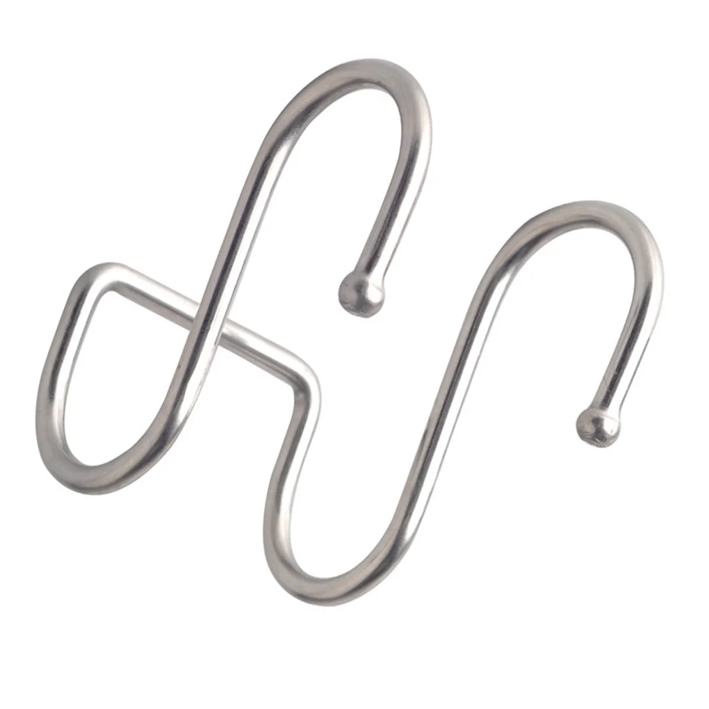 

Двойной S-образный крючок на дверь из нержавеющей стали, органайзер, держатель для пальто, полка, в стиле Хо, для использования в ванной, для д...