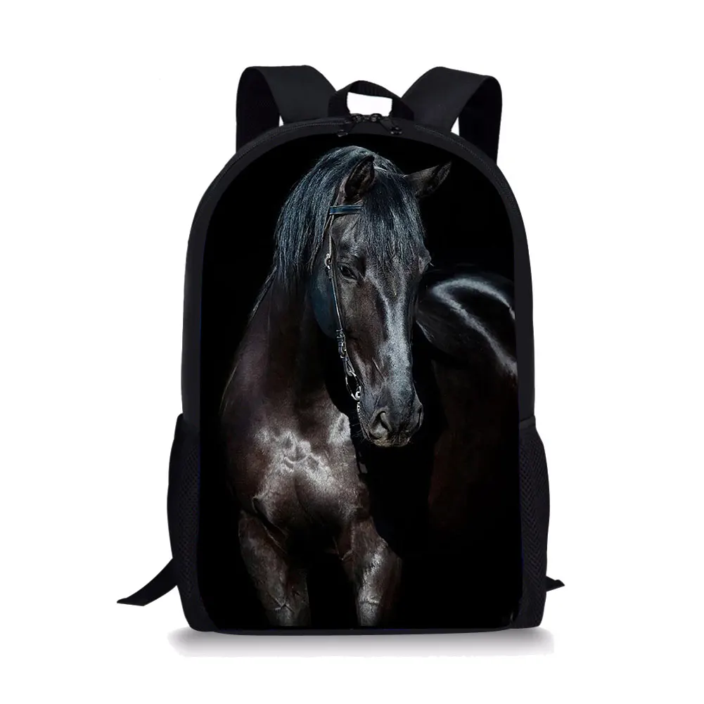 Horse Element Printing Pattern School Backpacks Personalized Kids Daypack New Design Rucksack for Teenager