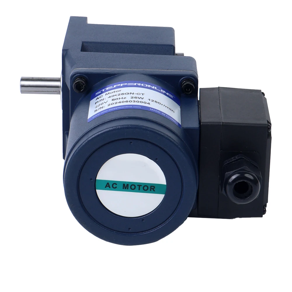 Индукционный двигатель переменного тока STEPPERONLINE 25 Вт прямой угол вал