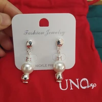 alloy bead earrings silver clasp fashion with logo wholesale new 2021 european fashion gift bracelet