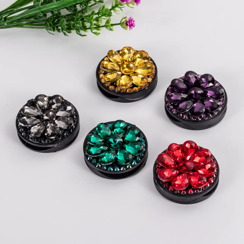 popular colorful diamond mobile phone finger ring bracket for iphone 8 xs samsung android desk stand grip folding plastic holder free global shipping