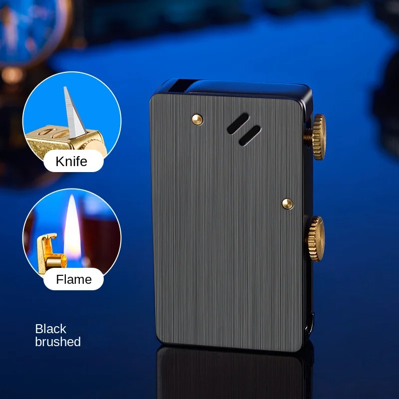 

Multifunctional Ignition Windproof Ejection Kerosene Lighter Creative Retro Grinding Wheel Mechanical Metal Lighter Men's Gift