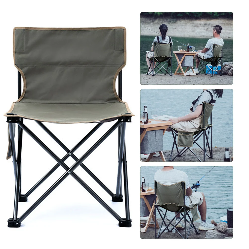 

Outdoor Foldable Chair Fishing Folding Stool Lightweight Back-rest Chair