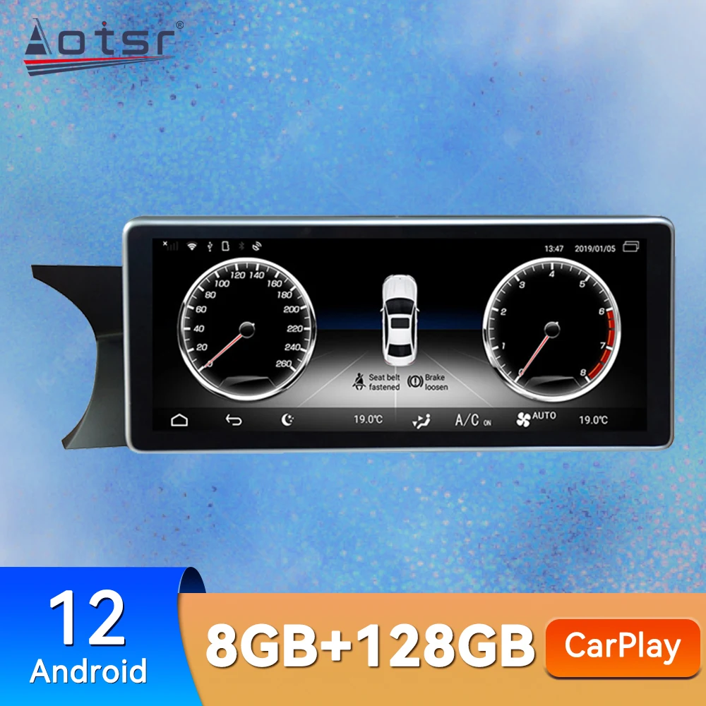

Carplay для Mecerdes Benz C204 2011 2012 2013 2014 Android 12 Радио Стерео GPS навигация автомобильный мультимедийный плеер головное устройство