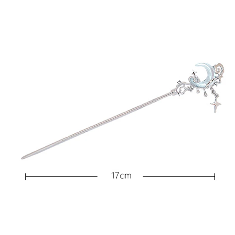 Винтажные палочки для волос с лунным камнем звездой и луной женщин китайский