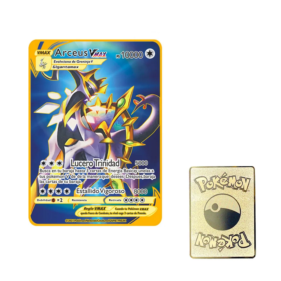 

Pokemon Cards Metal Vmax GX Energy Card Charizard Pikachu Rare Collection Battle Trainer Card Lovers Birthday Gift Child Toys
