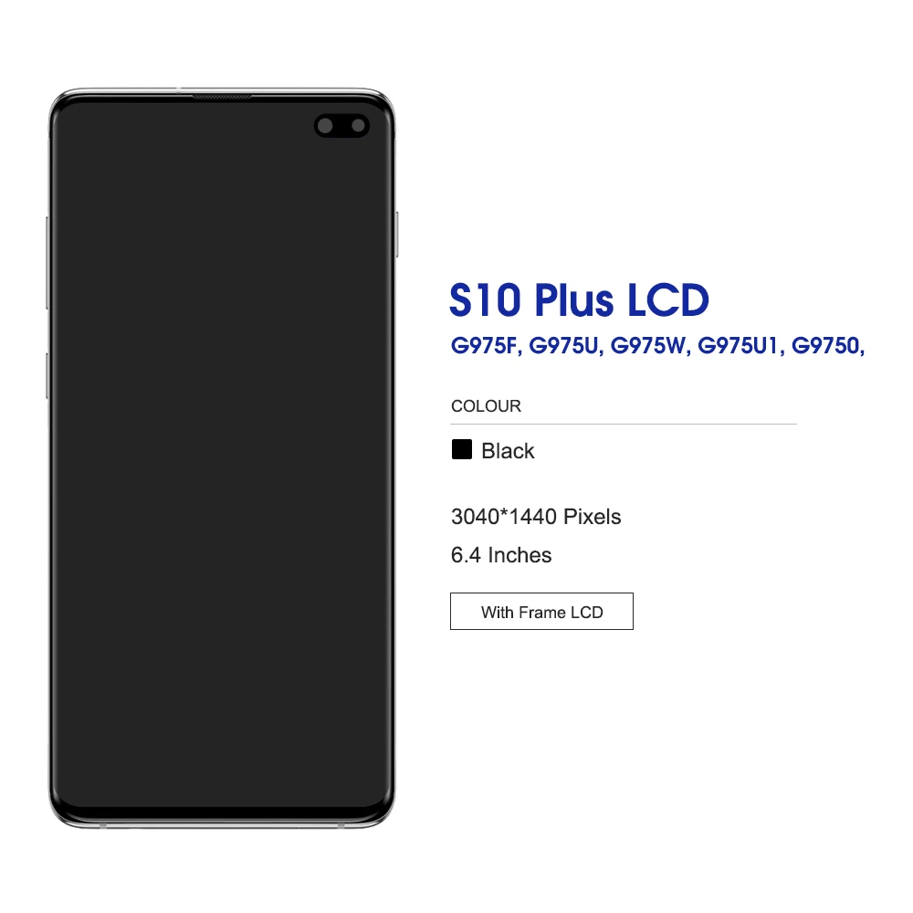 100% Новый оригинальный дисплей S10Plus для Samsung S10 Plus + сменный сенсорный ЖК-экран G975