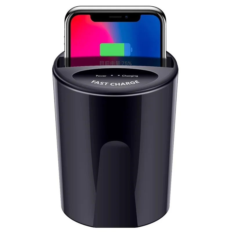 

New Fast Wireless Car Charger Cup for Samsung S21 S2Fe/Note10 Plus 10W Qi Wireless Charging Car Cup for iPhone 13 12 Pro 11