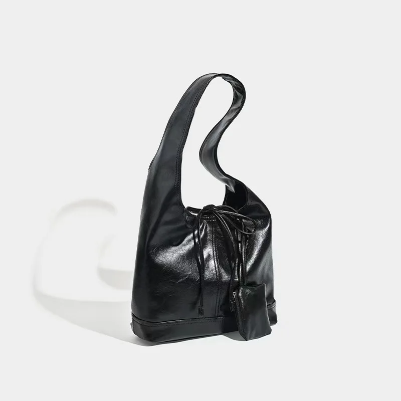 Вместительная модная сумка через плечо повседневная простая большая сумочка для