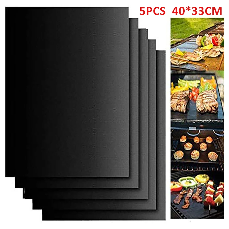 

5 шт., антипригарные коврики для гриля, 40 х33 см