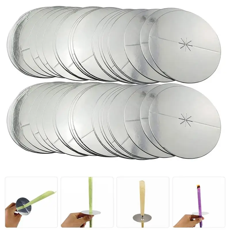 100pcs Candle Drip Protector Memorial Candlelight Beeswax Candle Protectors Candle paper drop box Church vigil candle paper tray