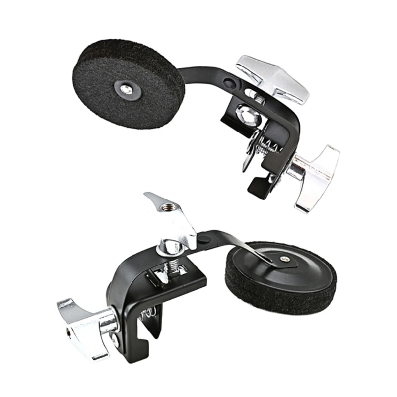 

Drum Damper Mute Silencer Tone Control Black Metal Plus Felt Clamp-on Tone Control Muffler Snares Musical Parts For Drum 24BD