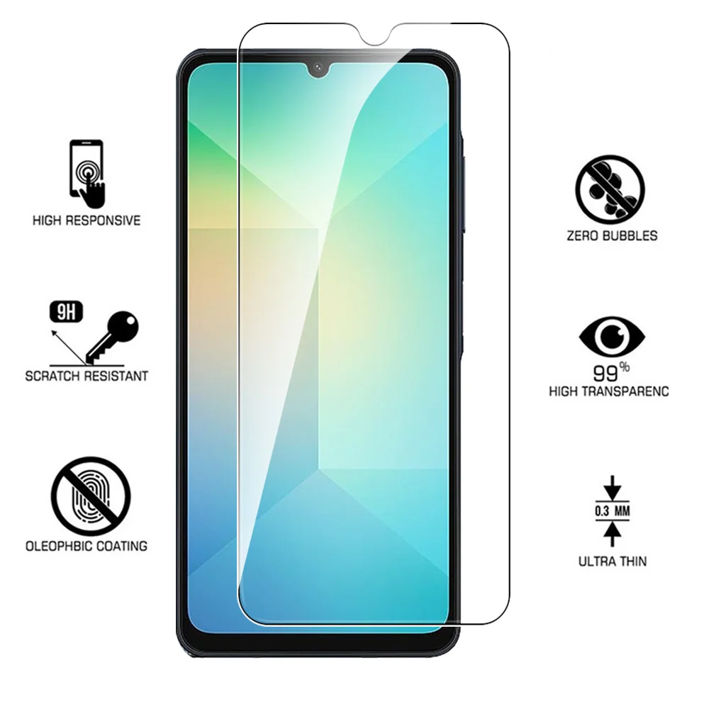 Закаленное стекло 8IN1 для Samsung Galaxy A06 4G Защитная пленка экрана Пленка камеры A 06 06A 6 7