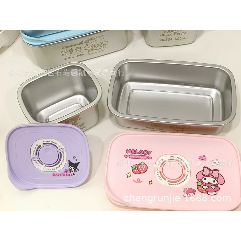 Sanrio Kuromi Bento Box Студенческие изолированные пакеты для обеда Пикник Кемпинг
