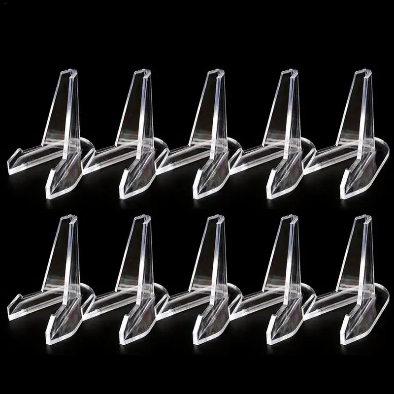 

10 Packs Mini Clear Acrylic Easel Stands Coin Display Easel For Holding Coins Business Cards Mobile Phone Frames And Pictures