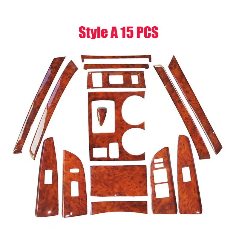 

For Toyota Highlander 2009 2010 2011 2012 2013 2014 Interior Wooden Color Moulding Trim Panel Cover Car Styling