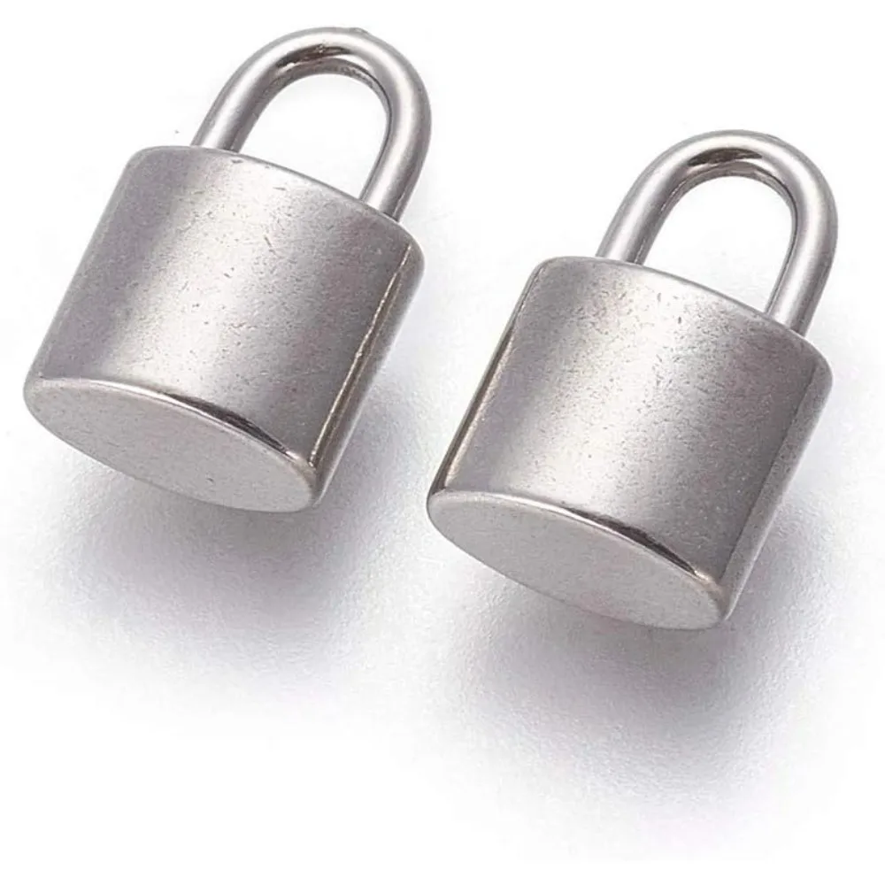 5 шт. подвески с навесным замком из нержавеющей стали для изготовления ожерелья