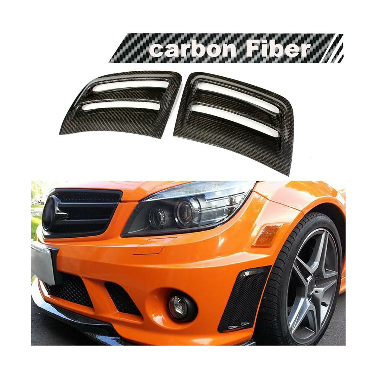 Автомобильные Передние боковые кранцы бампер крышка воздуховода для Benz C класса