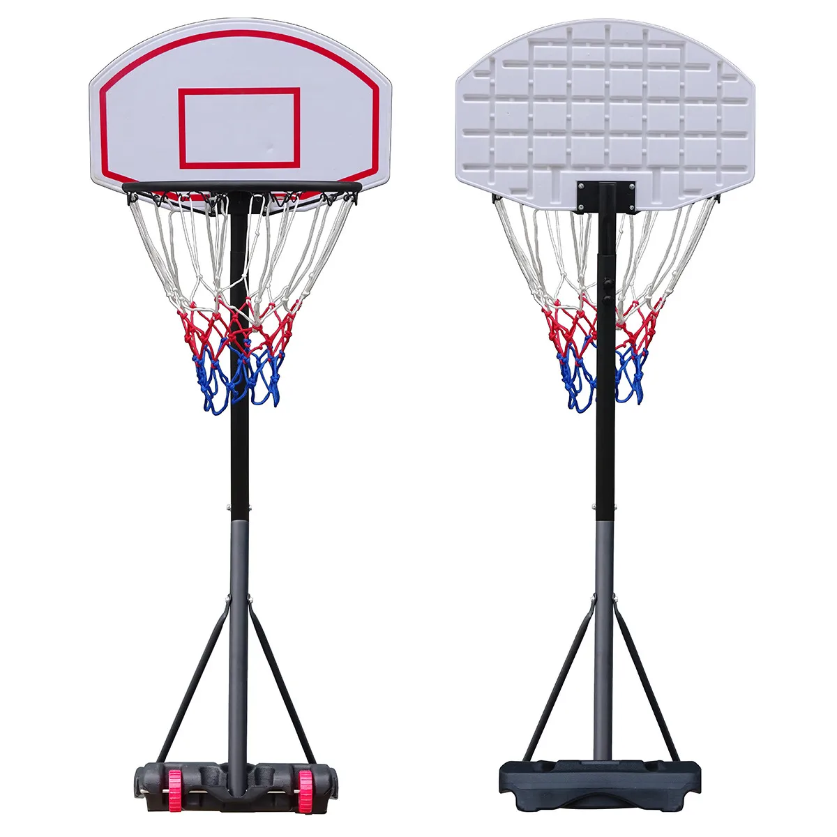 3M Adults Kids Indoor Mobile Basketball Stand Hoop Outdoor Sports Adjustable Shooting Rack Basket Rim Backboard Gear
