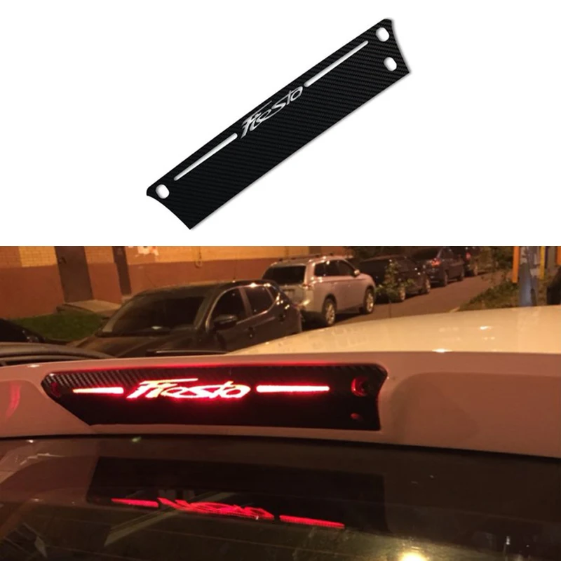 

Carbon Fiber Rear Braking Light Decoration Cover Stickers Case For ford fiesta Hatchback 2009-2015 Car Accessories Styling 1PC