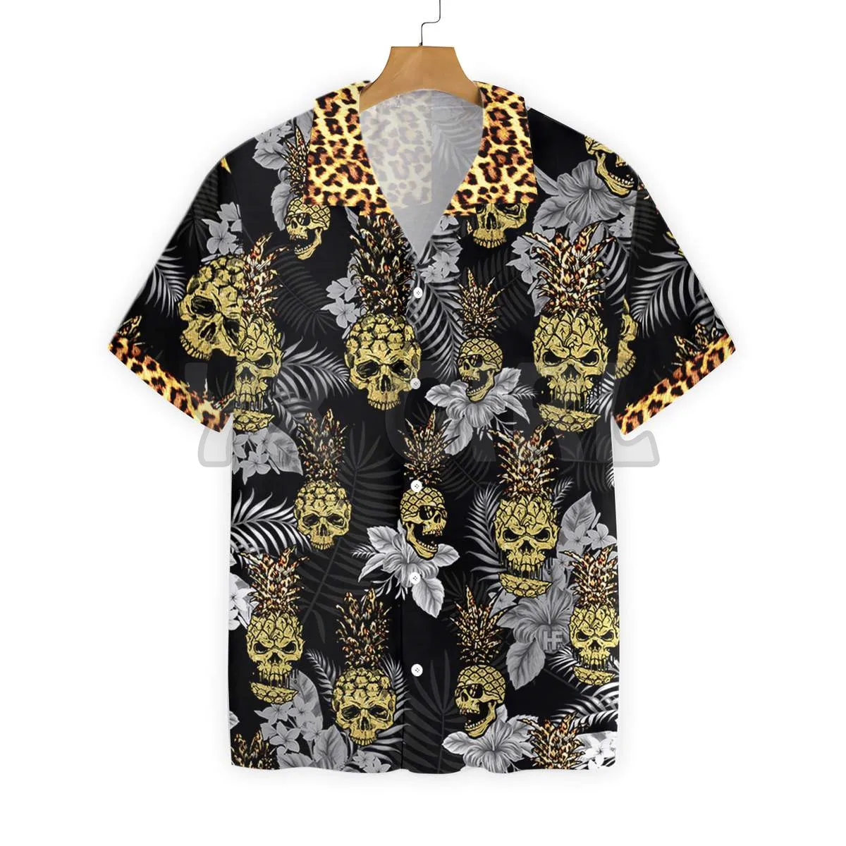 Pumpkin & Skull Halloween  3D All Over Printed Hawaiian Shirt Men's For Women's Harajuku Casual Shirt Unisex