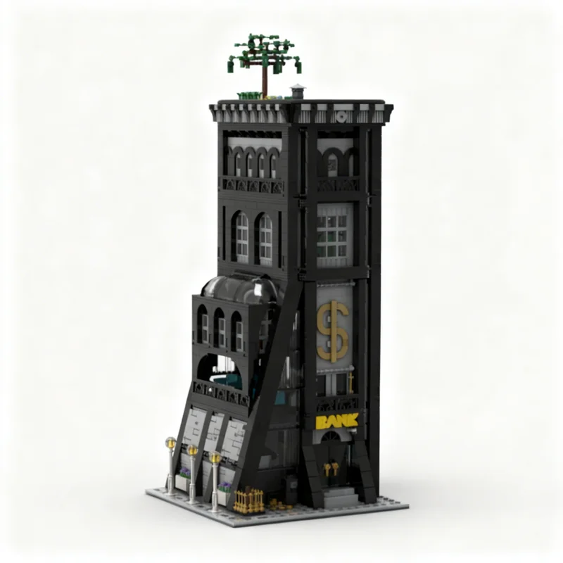 Фото 3948 деталей MOC: Конструктор «Международный банк» — развивающая игрушка для детей, идеальный подарок на Рождество и День рождения №1