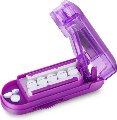Портативный резак для таблеток, регулируемый скрытый резак, мини-контейнер для лекарств, контейнер для таблеток, дробилка для хранения, дорожная коробка для таблеток