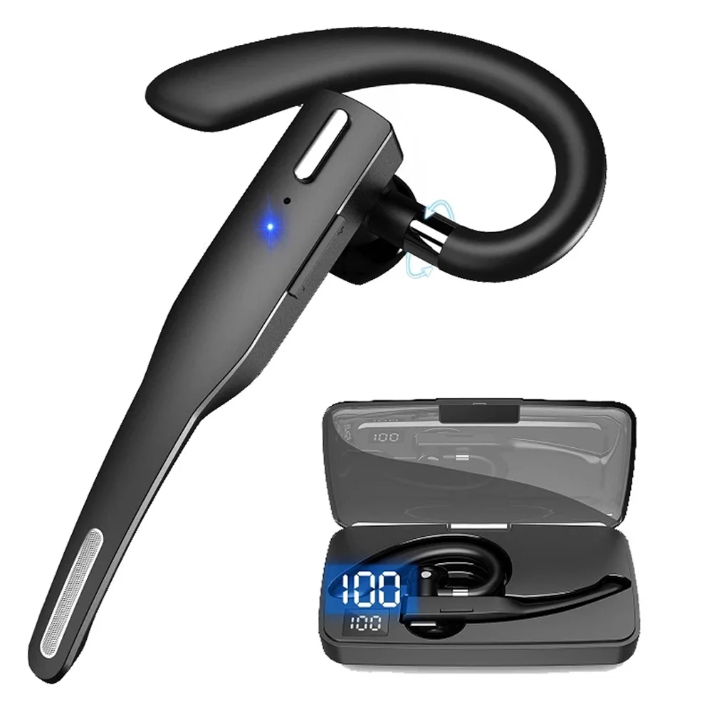 

GTWIN Bluetooth Hands free Business Earphone Wireless Earbuds Single Handsfree For Driving HD Call Headphone Microphone Headset