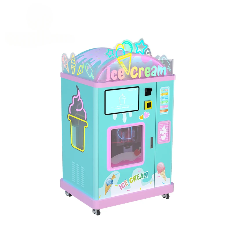 Торговый автомат для мороженого замороженный мягкий холодильник умный