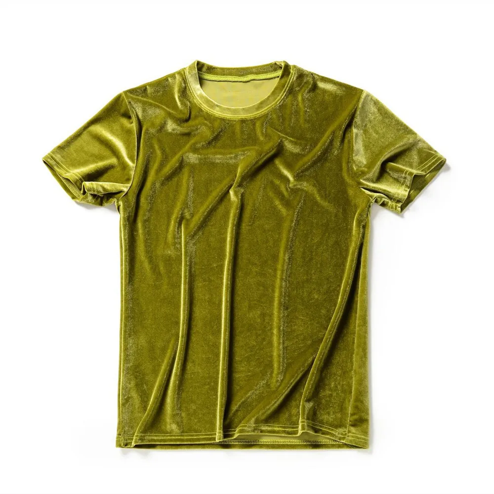 

T-shirt Hip Hop Casual Tees Tops Man Zomer Harajuku Roze Velours Streetwear