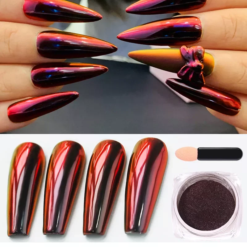 

NEW Mirror Nail Powder Glitter Gel Polish Nail Art Glitter Decoration Dust Metallic Metal Chrome Pigment Dazzling Accessor