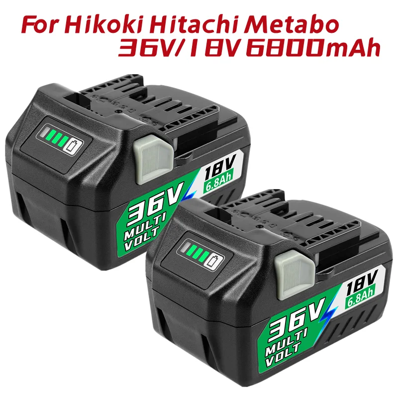 

Upgrade 18V/36V MultiVolt Lithium-Ion Slide Battery 6.8Ah for Hikoki Hitachi Metabo HPT 18V 36V Cordless Tools,BSL36A18
