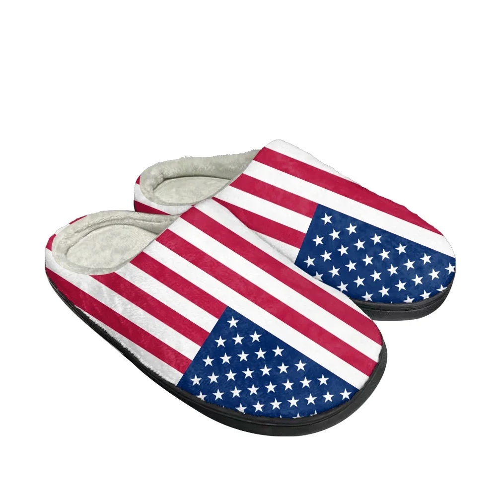 Популярные домашние хлопковые тапочки с флагом США на заказ мужские и женские
