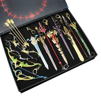 anime game genshin impact cosplay weapon props four star five star weapon package alloy keychain