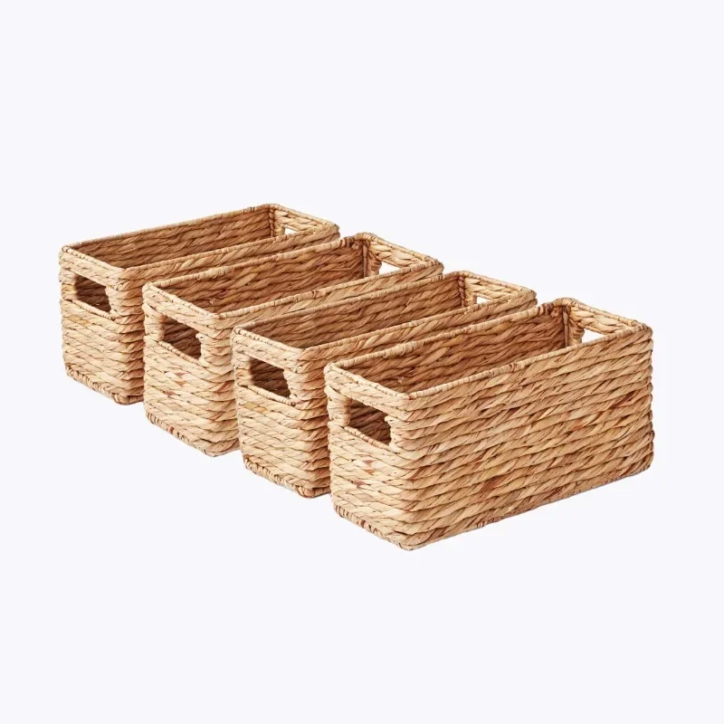 

Natural Woven Narrow Bin, Pack of 4