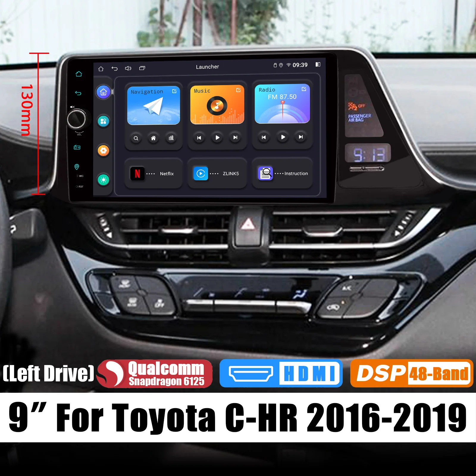 Joying левый привод 9 &quotAndroid 12 0 автомобильное радио стерео головное устройство с