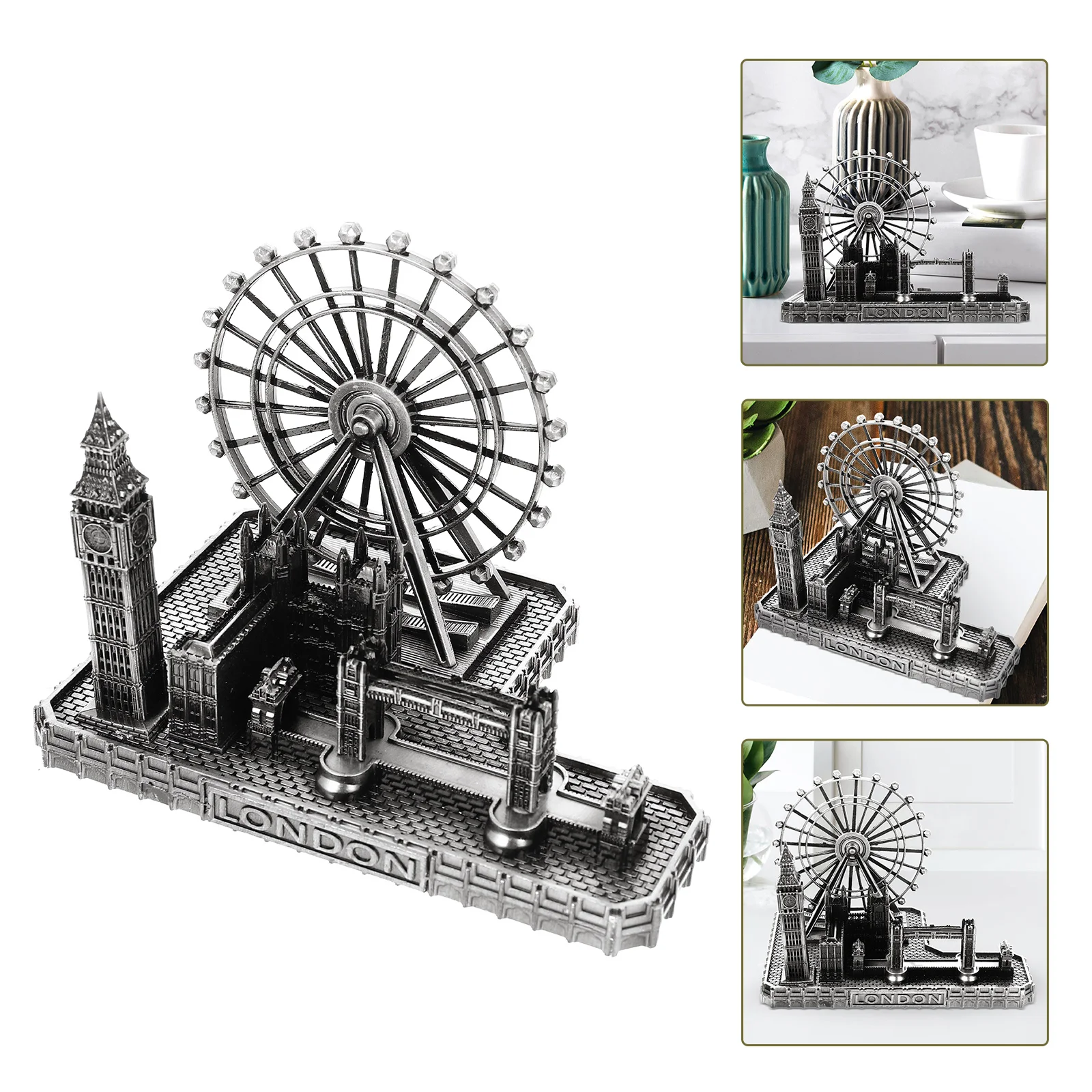 

Лондонская модель, башня, мост, город, Знаменитый Биг-Бен, здания, архитектура, статуэтка часов, британская фотография