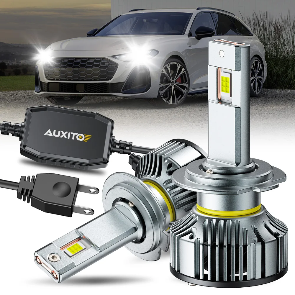 

AUXITO 2 шт. лучший светодиодный фонарь Turbo H7 Canbus без ошибок 7035 чип высокой мощности 110 Вт H7 автомобильная фара 30000LM 2025 обновление