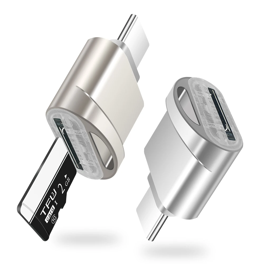 

Адаптер Type C для Micro-SD TF, портативный OTG USB C смарт-кардридер для Samsung Macbook Huawei Xiaomi Oneplus