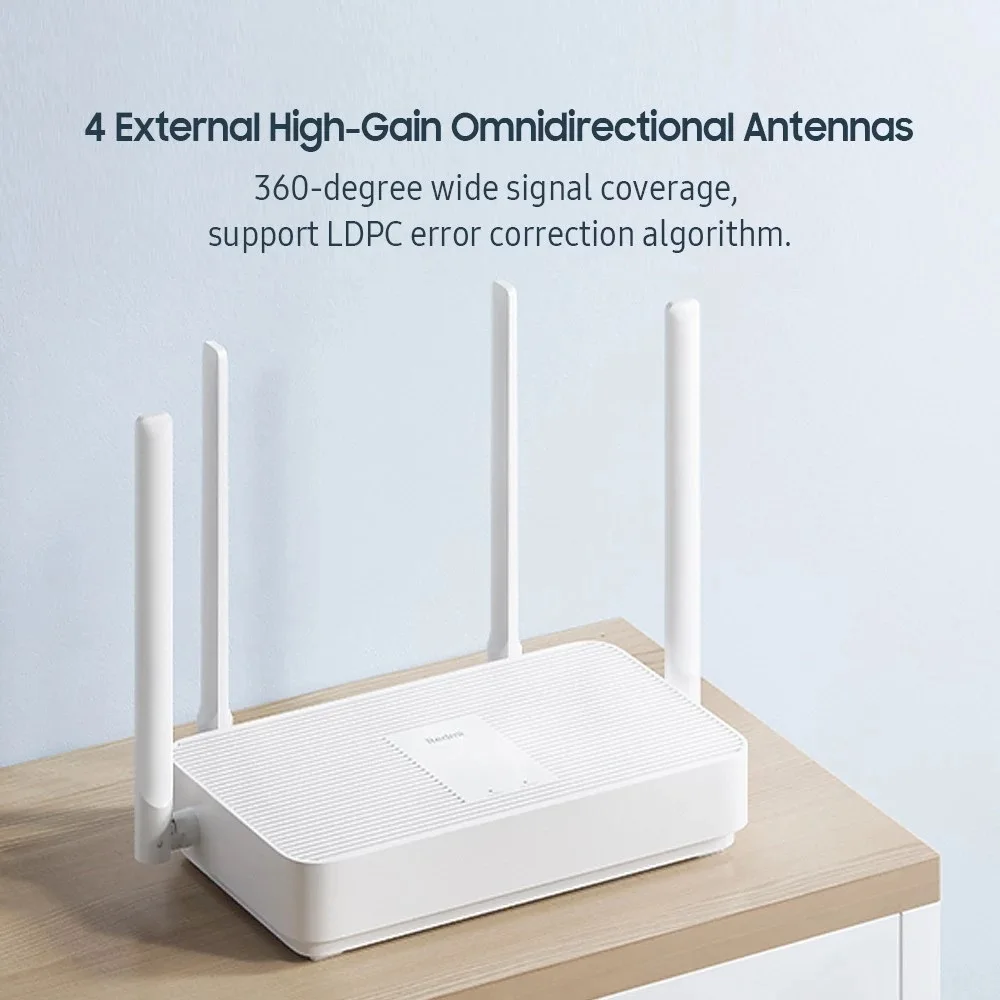 

Wi-Fi-маршрутизатор Xiaomi AX3000 Wifi6 Gigabit, 4K QAM, 160 МГц
