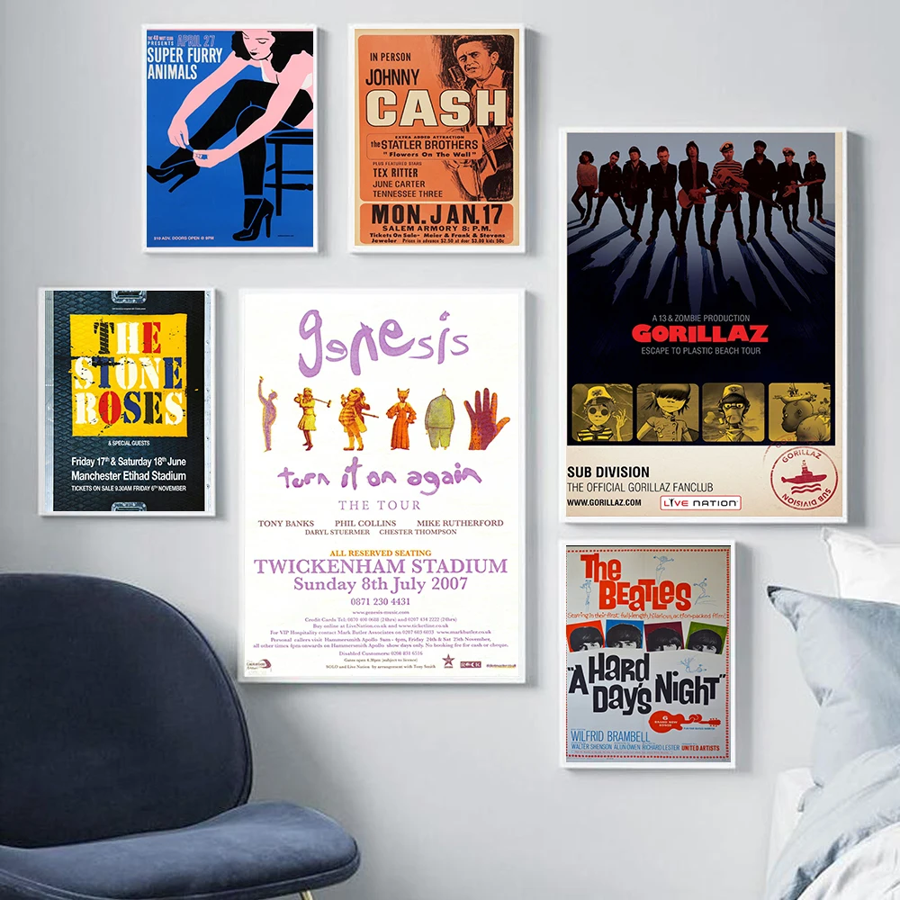 Винтажный Классический художественный постер группы Битлз рисование