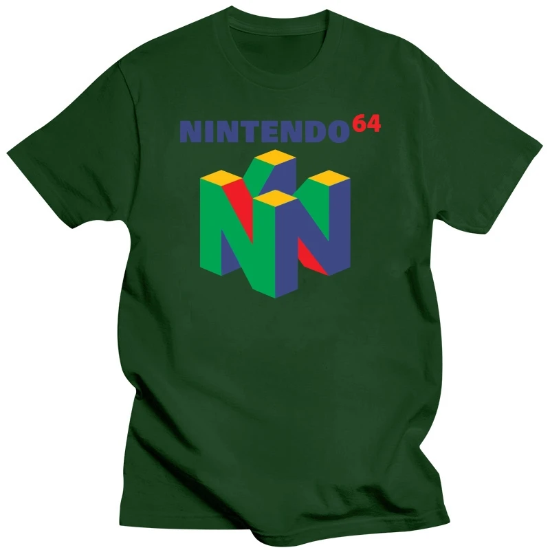 Футболка с логотипом Nintendo- N64 черная Повседневная футболка стиль хип-хоп модная