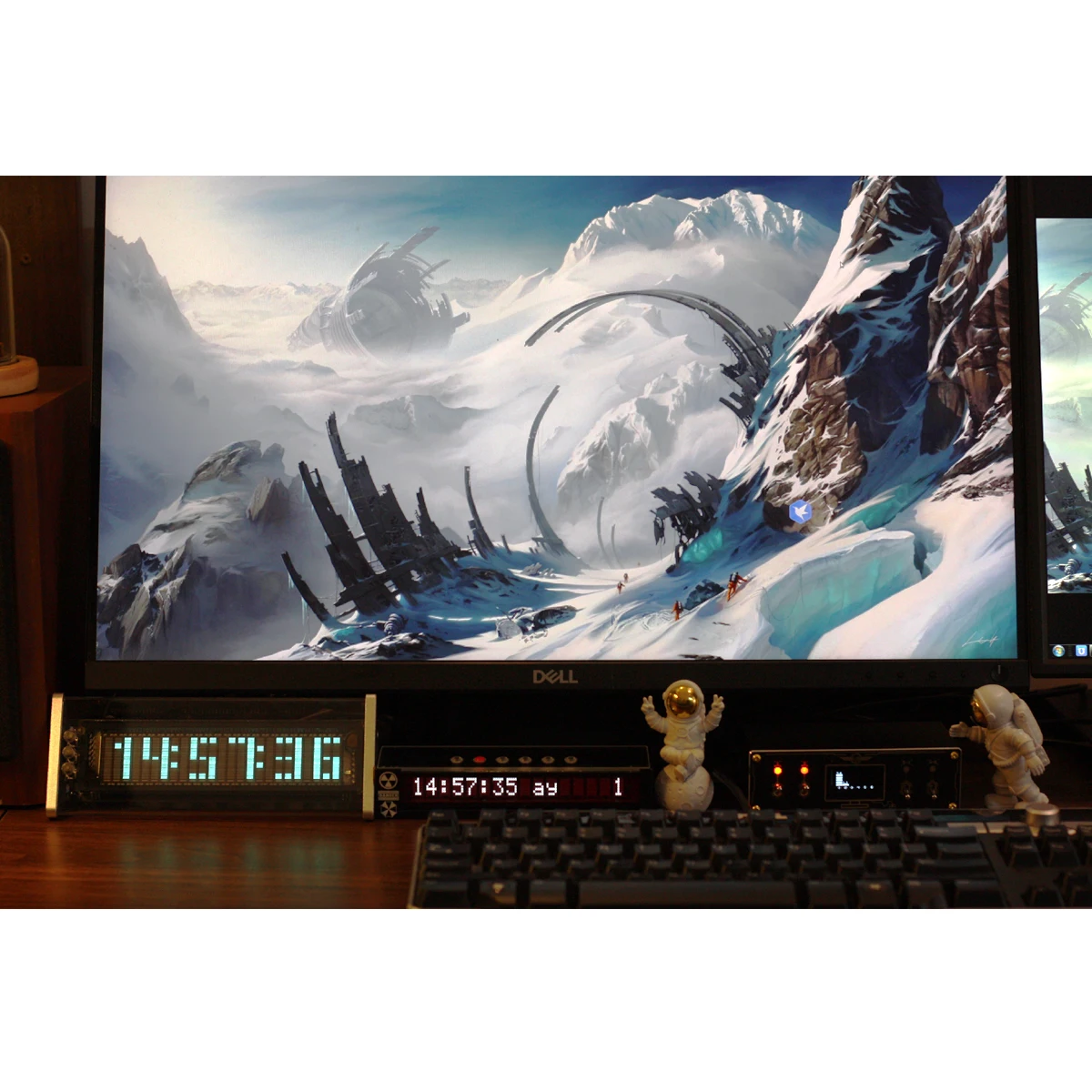 Ретро-часы с дисплеем VFD + музыкальный спектрометр приемник Bluetooth 5 0 2-канальный