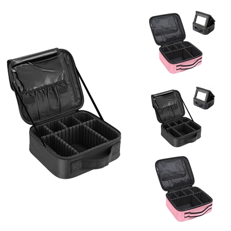 

ASDS-Travel Makeup Case,Professional Cosmetic Makeup Bag Organizer Makeup Boxes With Compartments