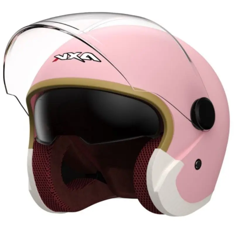 

Motorcycle Helmet Open Dual Lens Visors Frosted Electric Moped Protective Cap New Style Electric Bicycle Headpiece