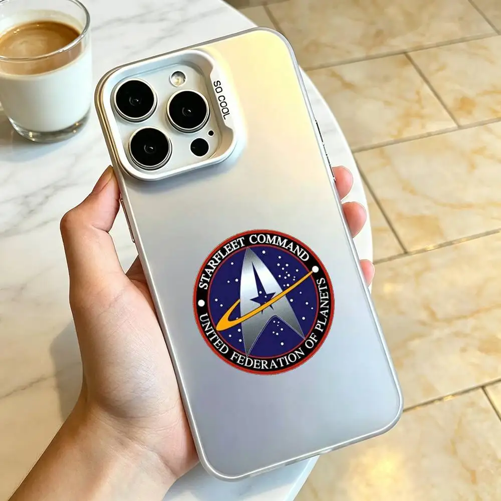 Фото Чехол для телефона Star Trek-K Spock Space-E для iPhone 17, 16, 15, 14, 13, 12, 11 Plus, Pro Max, XS, цветной серебристо-черный чехол. №4