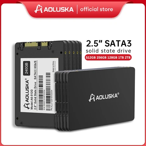 Внутренний жесткий диск AOLUSKA 2,5 дюйма SATAⅢ SSD, 1 ТБ, 500 Гб, 480 ГБ, 240 ГБ, 120 ГБ, 512 ГБ, 256 ГБ