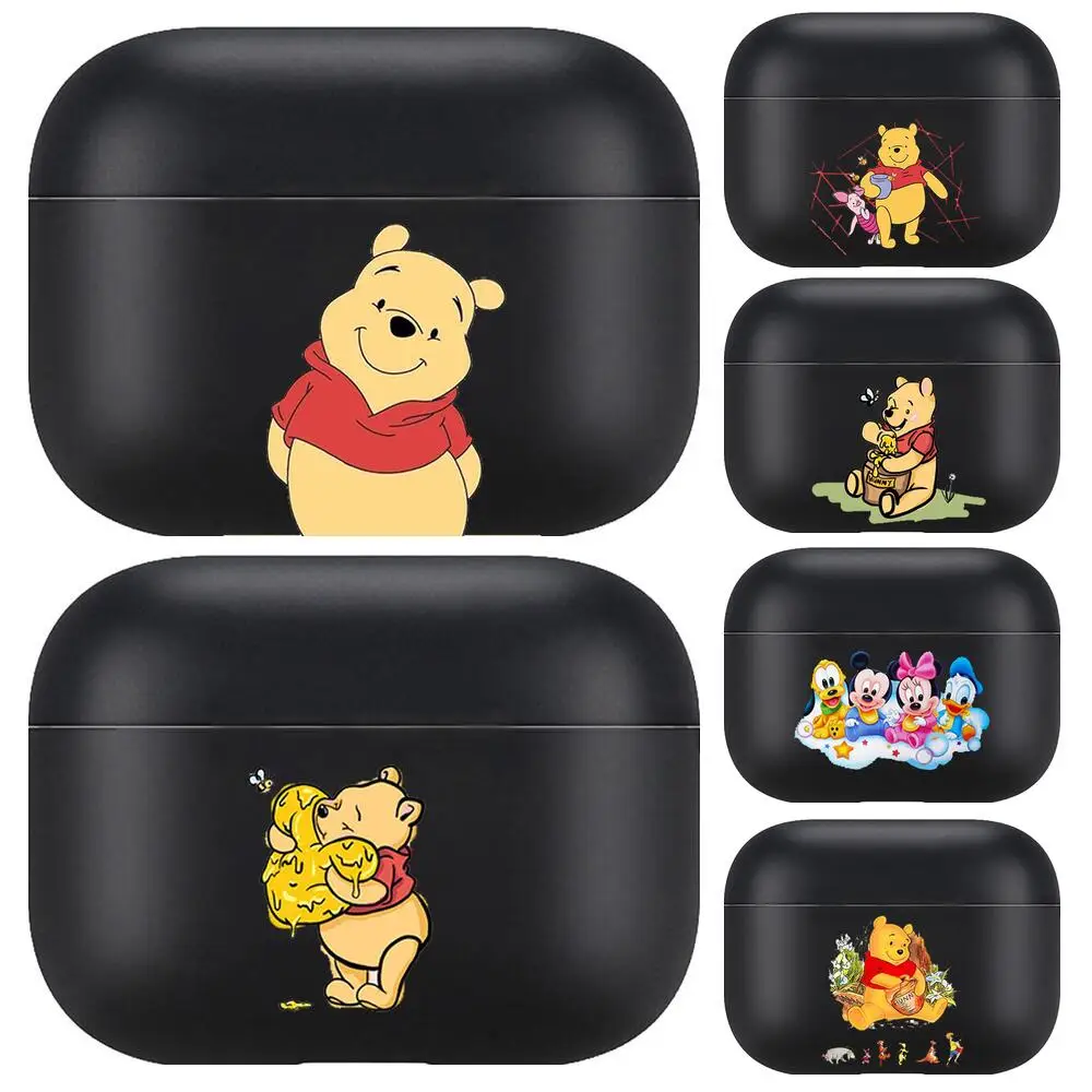 

Disney Cute Pooh For Airpods pro 3 case Protective Bluetooth Wireless Earphone Cover for Air Pods airpod case air pod Cases blac